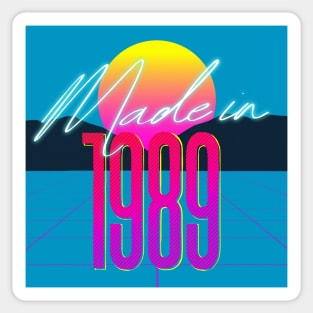 Made In 1989 ∆∆∆ VHS Retro Outrun Birthday Design Sticker